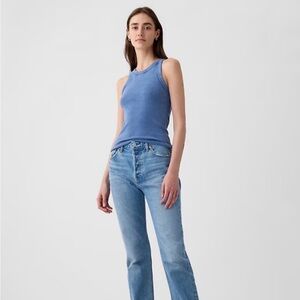 GAP 90’s High Rise Straight Leg Jeans in Medium Indigo 29
